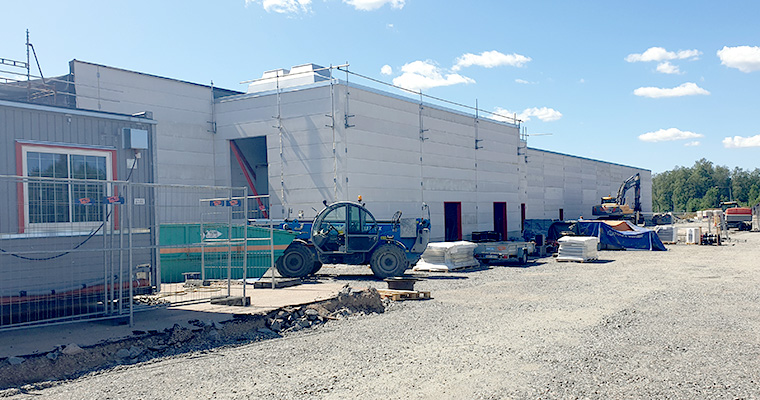 Construction of a new production hall warehouse at Weland Plastic